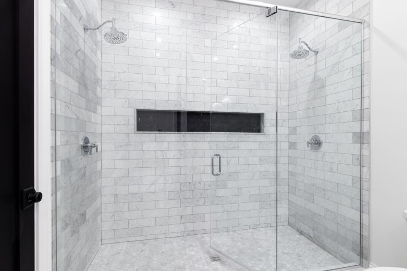 Completed Shower with Glass Doors